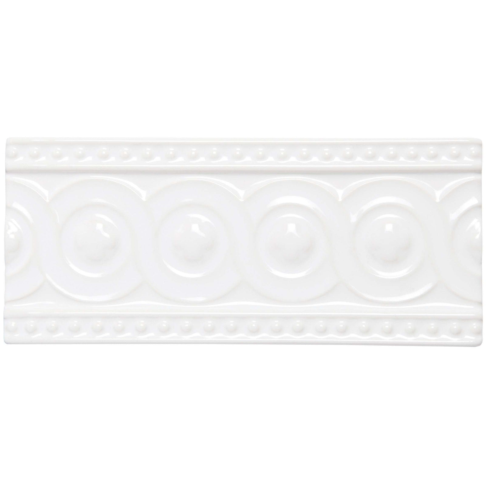 Baroque Moulding Helmingham Wall Tile 150x65mm in a bathroom setting