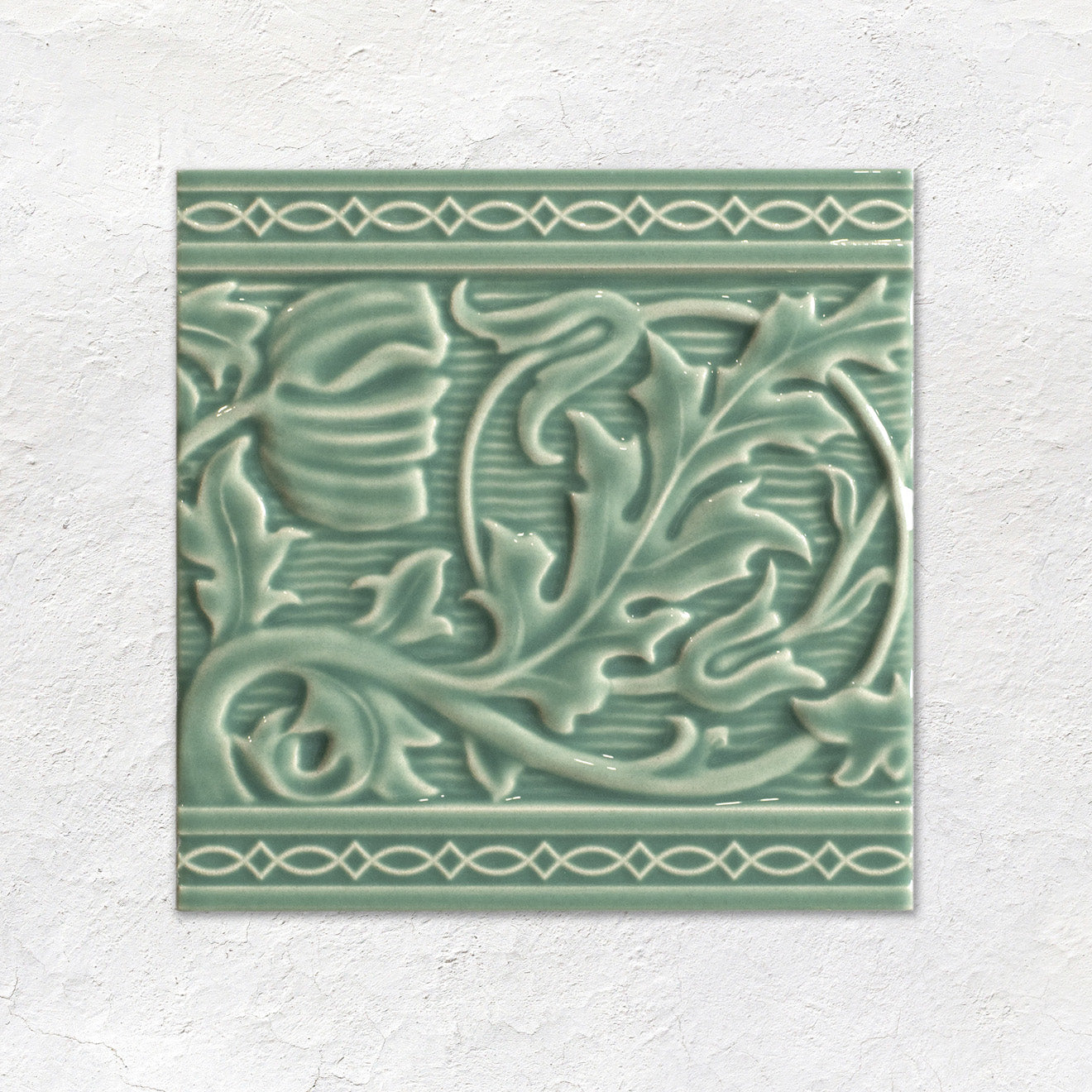 Berkeley Decorative Tile on Jade Breeze Ceramic Wall Tile 152x152mm