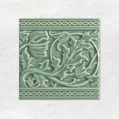 Berkeley Decorative Tile on Jade Breeze Ceramic Wall Tile 152x152mm