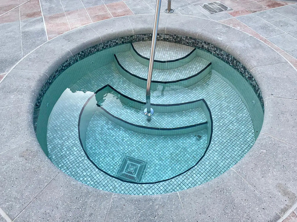Siminetti Bianco 25mm Square and Anthracite 25mm Square can be used outside stocked by Hyperion Tiles