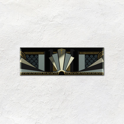 Black Manhattan Border With real Gold and Platinum on Black