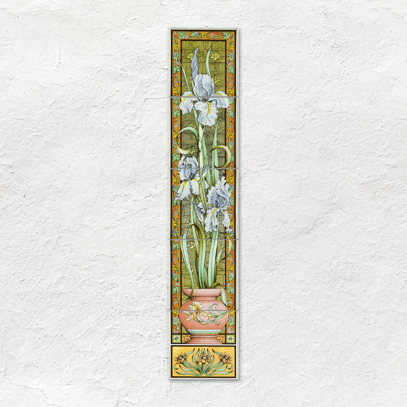 Blue Iris 5-Tile Set On Brilliant White