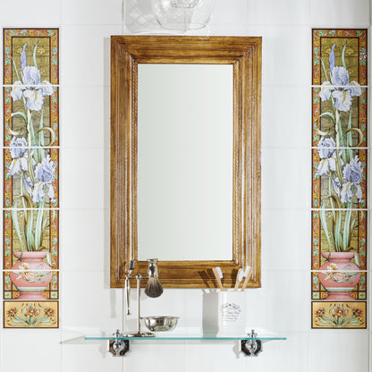 Blue Iris 5-Tile Set On Brilliant White