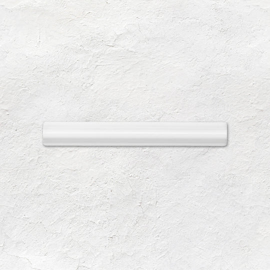 Brilliant White Astragal Moulding Ceramic Wall Tile 152x21mm