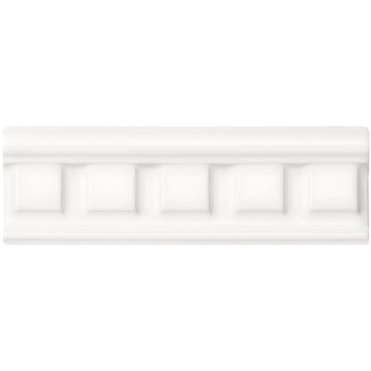 Brilliant White Dentil Moulding Ceramic Wall Tile 152x50mm
