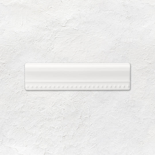 Brilliant White Hogarth Moulding Ceramic Wall Tile 152x38mm