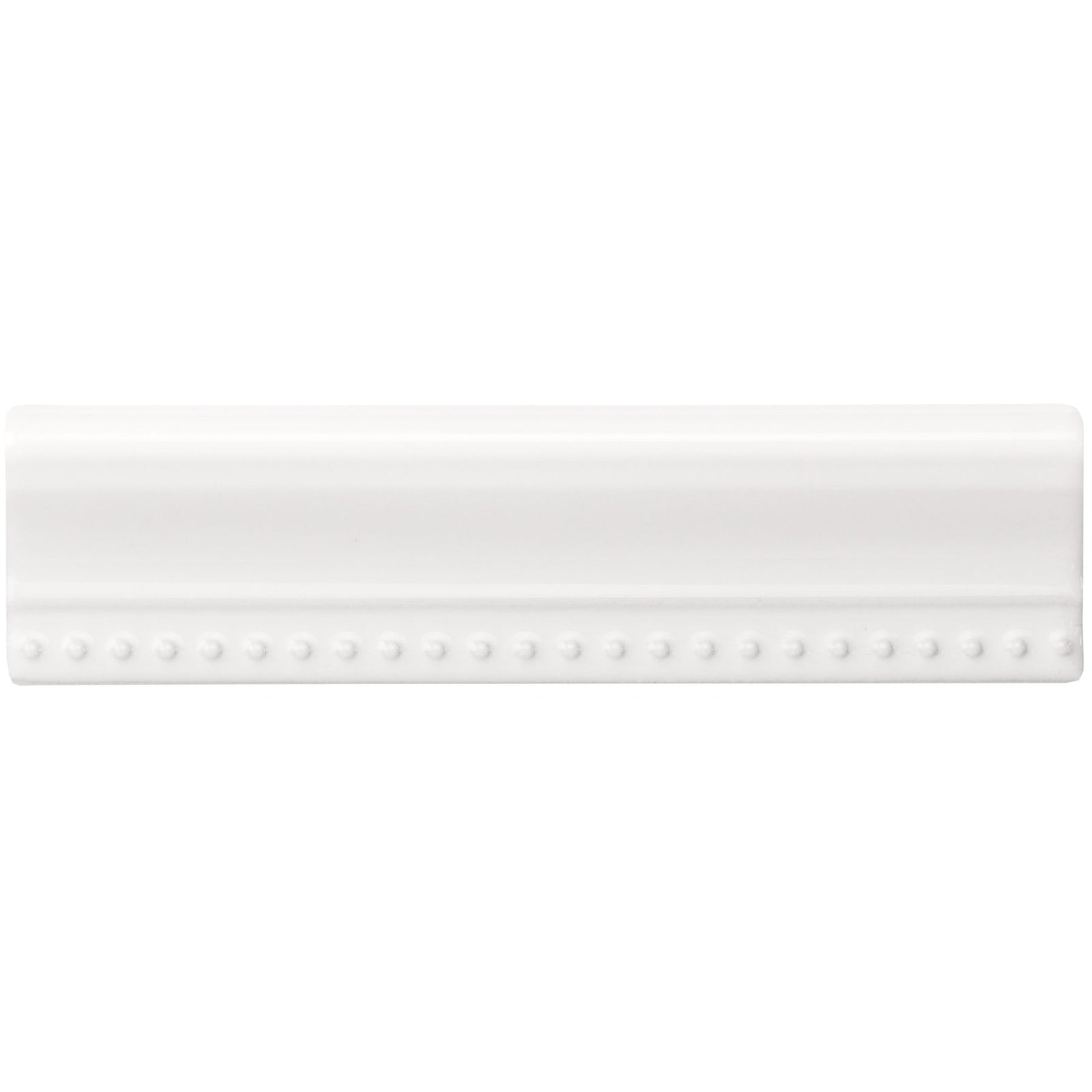 Brilliant White Hogarth Moulding Ceramic Wall Tile 152x38mm