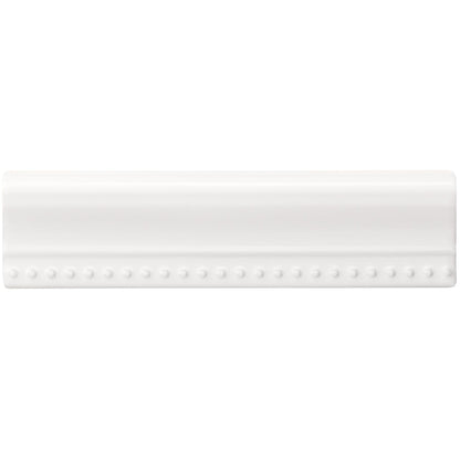 Brilliant White Hogarth Moulding Ceramic Wall Tile 152x38mm