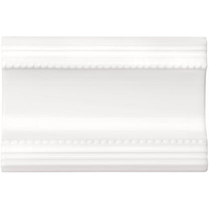Brilliant White Plain Cornice Ceramic Wall Tile 152x75mm
