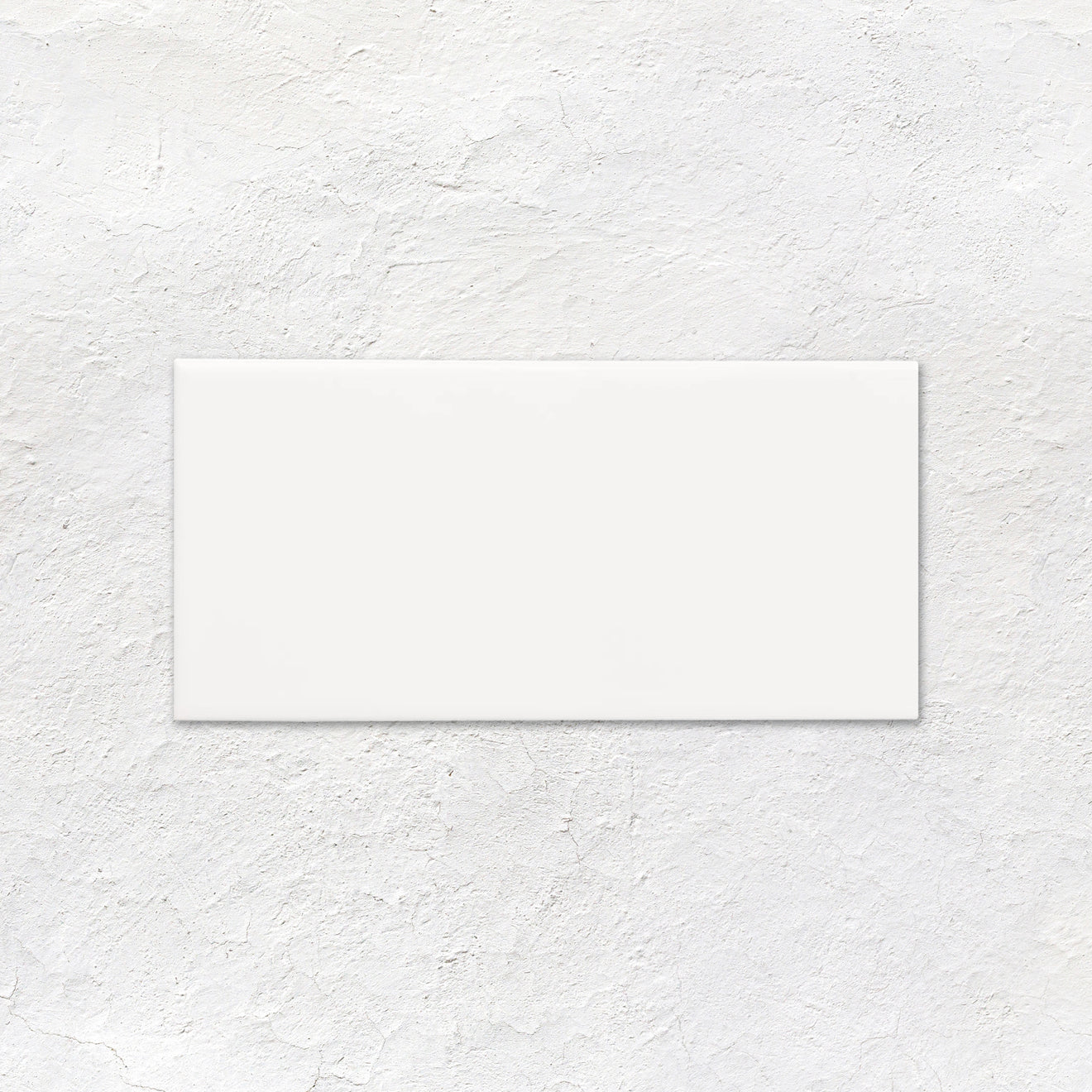 Brilliant White Rounded Short Edge Half Tile