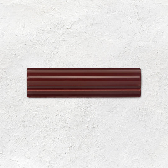 Burgundy Albert Moulding Ceramic Wall Tile 152x40mm