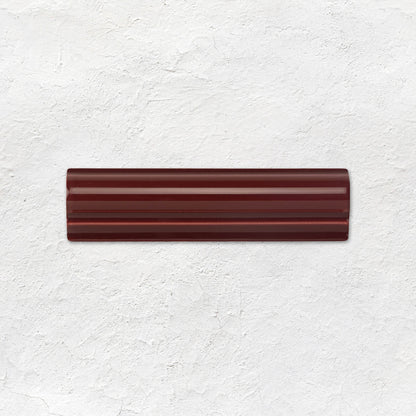 Burgundy Albert Moulding Ceramic Wall Tile 152x40mm