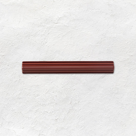 Burgundy Astragal Moulding Ceramic Wall Tile 152x21mm