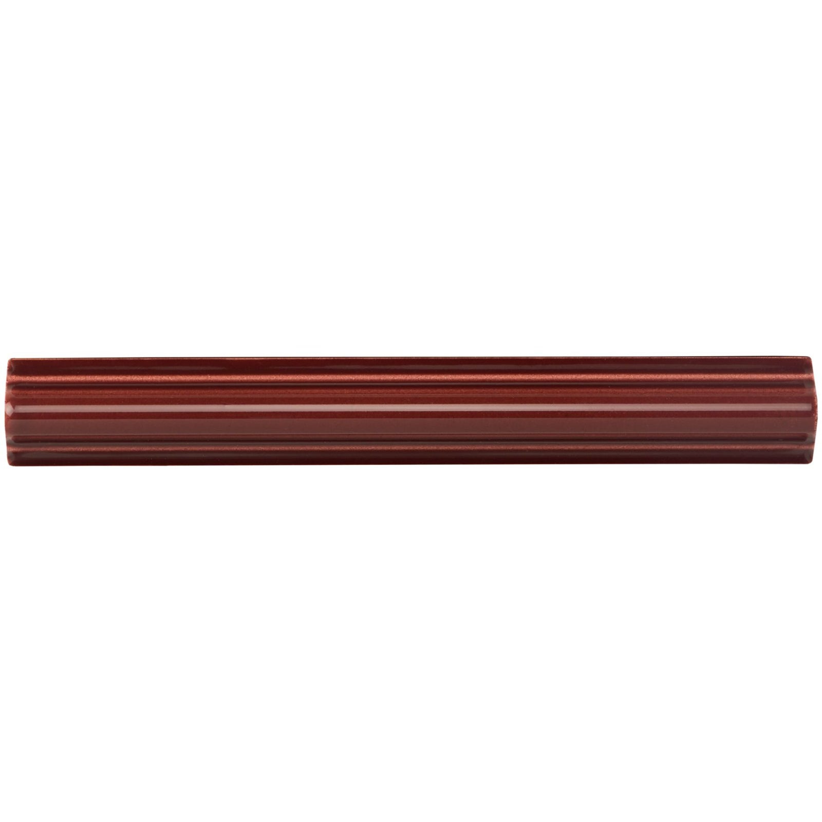 Burgundy Astragal Moulding Ceramic Wall Tile 152x21mm