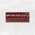 Burgundy Egg & Dart Moulding Ceramic Wall Tile 152x65mm
