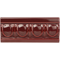 Burgundy Egg & Dart Moulding Ceramic Wall Tile 152x65mm
