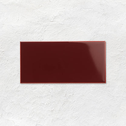 Burgundy Half Tile 152x76mm