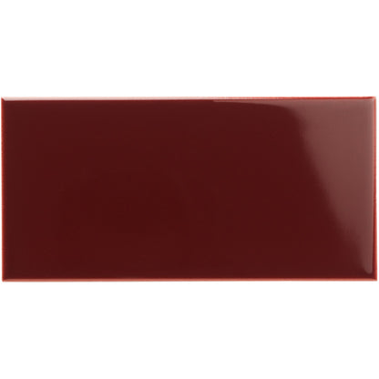 Burgundy Half Tile 152x76mm