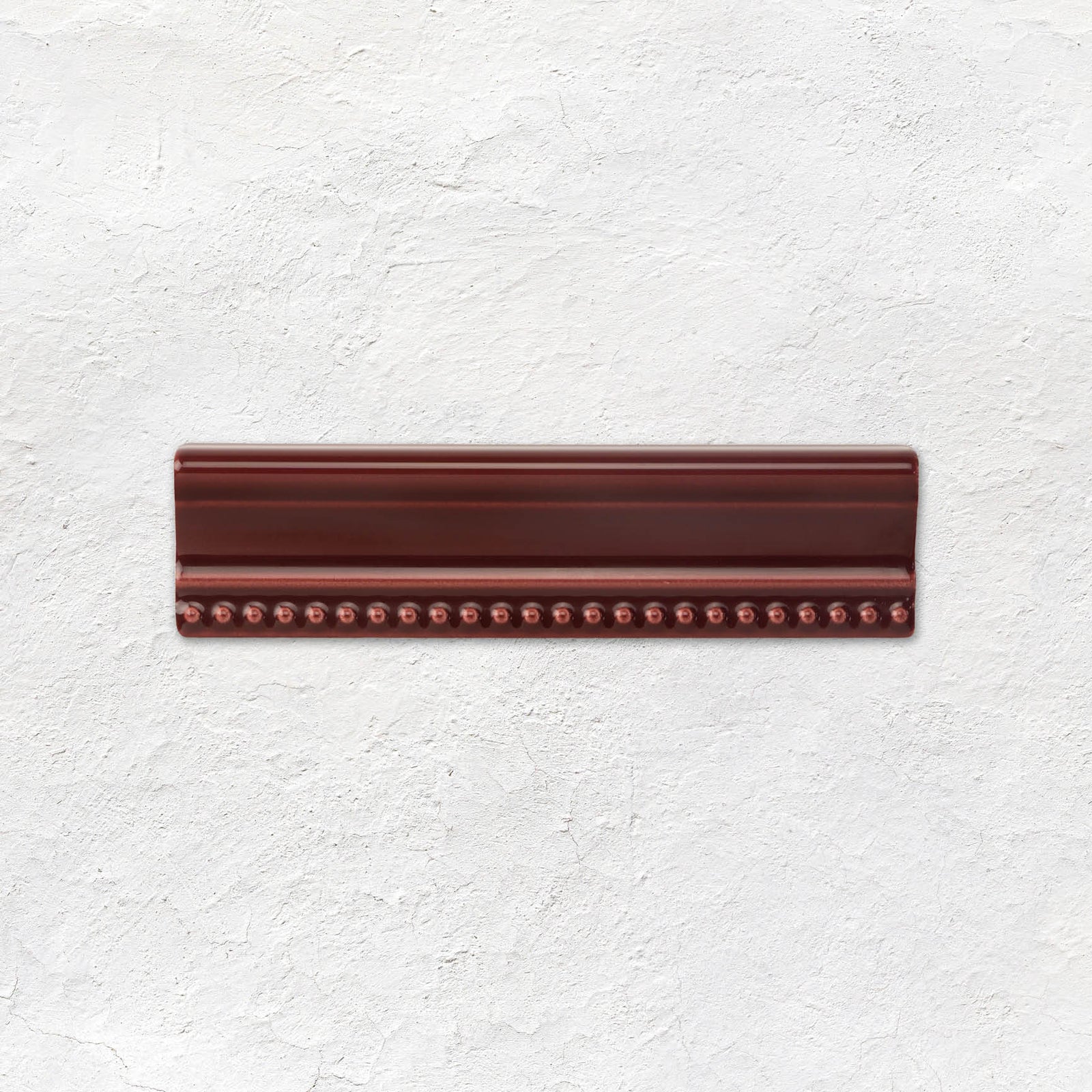 Burgundy Hogarth Moulding Ceramic Wall Tile 152x38mm