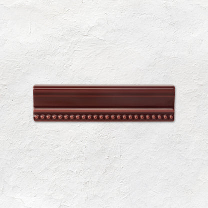 Burgundy Hogarth Moulding Ceramic Wall Tile 152x38mm