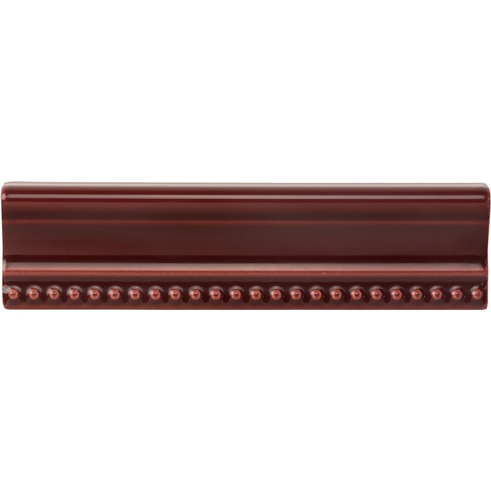 Burgundy Hogarth Moulding Ceramic Wall Tile 152x38mm