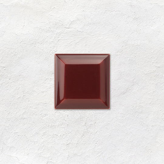 Burgundy Metro Bevelled Tile 75 x 75mm