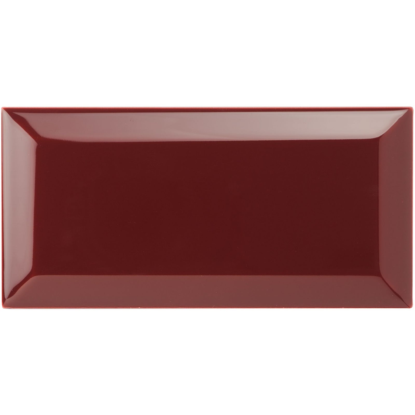 Burgundy Metro Bevelled Tile 150x75mm
