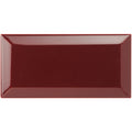 Burgundy Metro Bevelled Tile 150x75mm