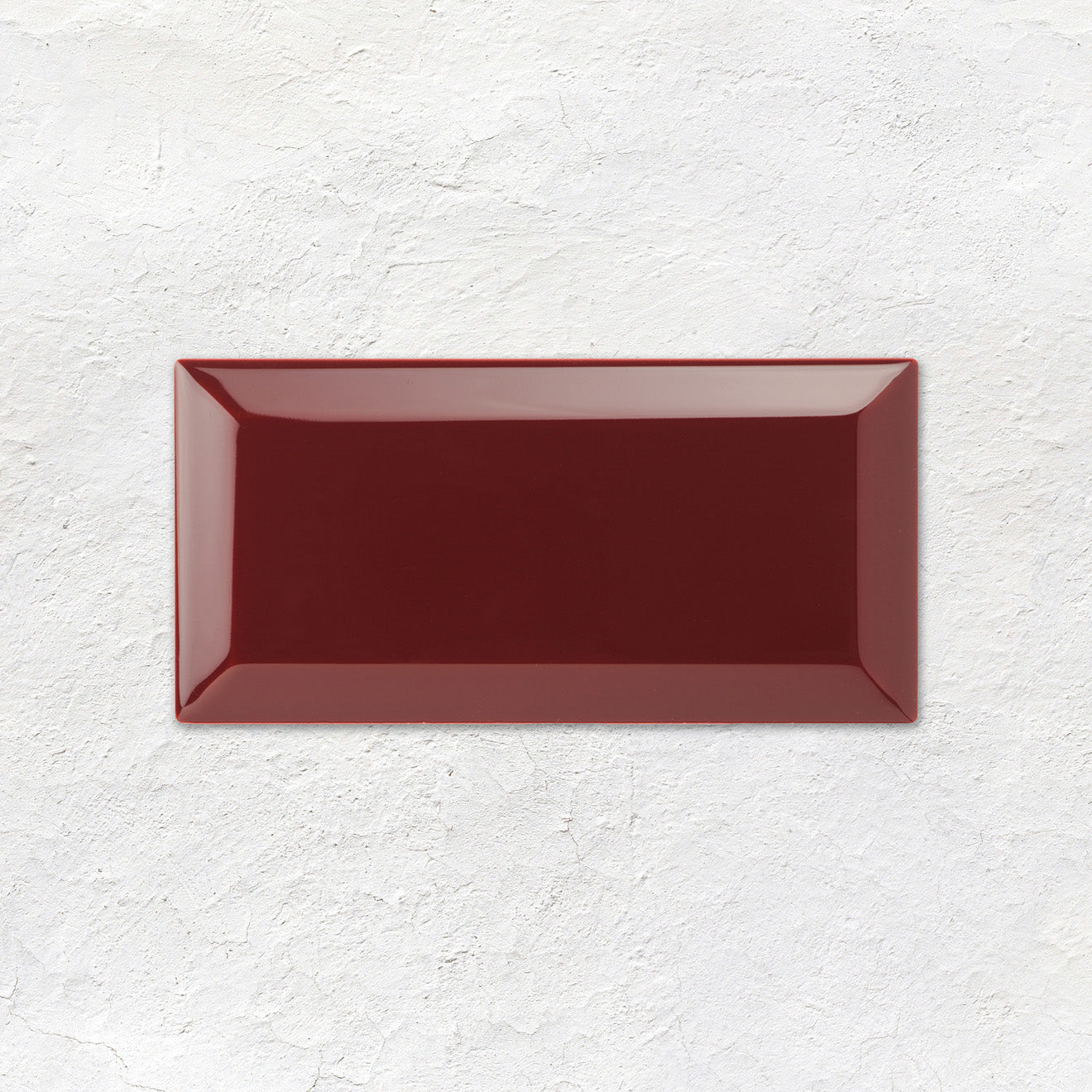 Burgundy Metro Bevelled Tile 150x75mm