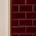 Burgundy Metro Bevelled Tile 150x75mm