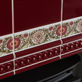 Burgundy Scroll Moulding Ceramic Wall Tiles 152x29mm
