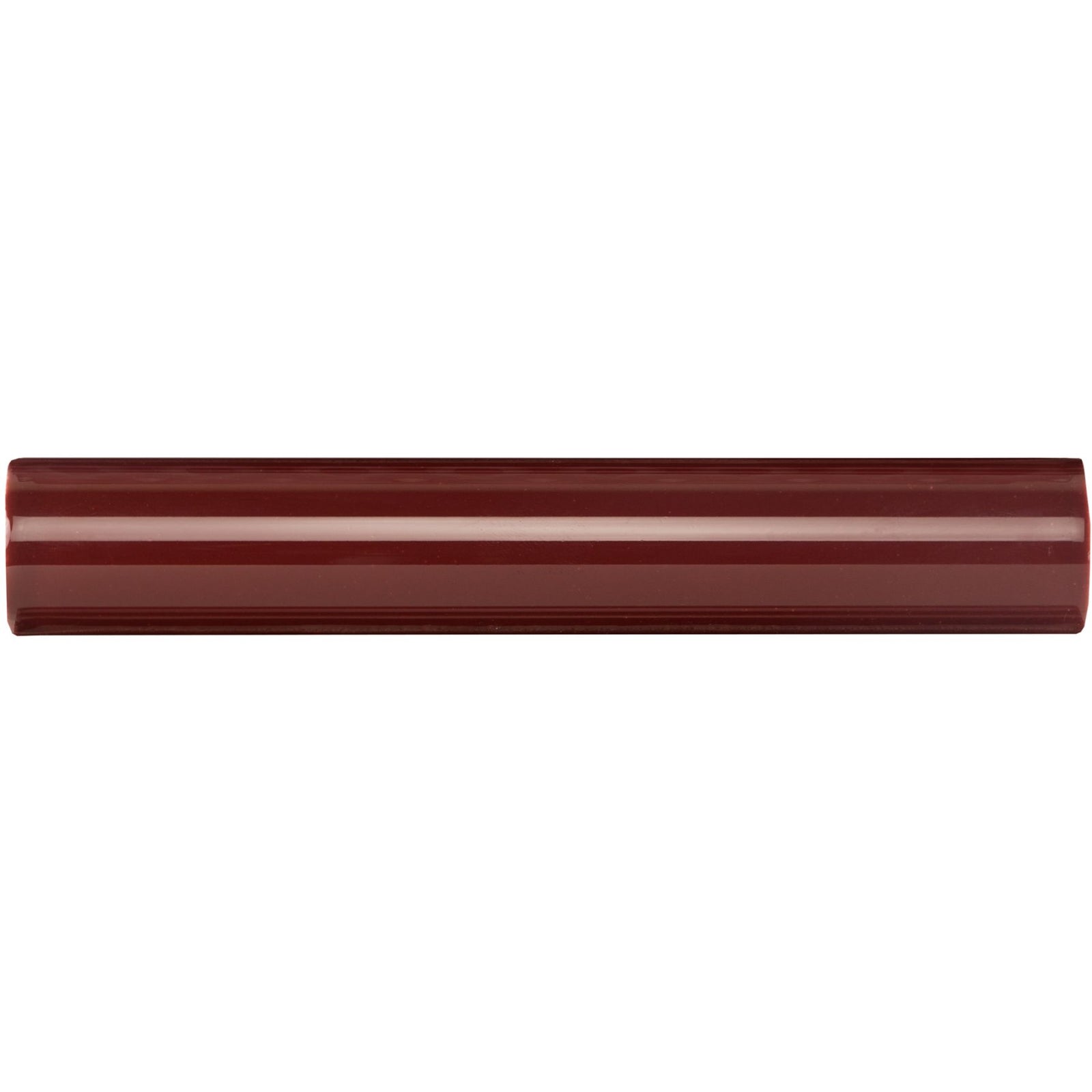 Burgundy Sigma Moulding Ceramic Wall Tile 152x26mm – close-up detail