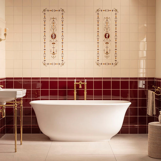 Burgundy Skirting Tile 152x152mm - alternate view