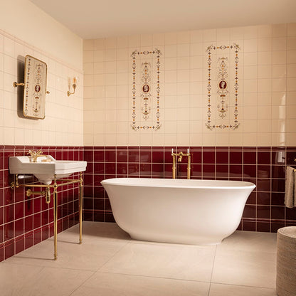 Burgundy Skirting Tiles 152x152mm