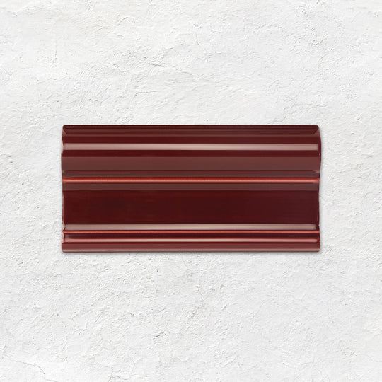 Burgundy Victoria Moulding Ceramic Wall Tile 152x75mm