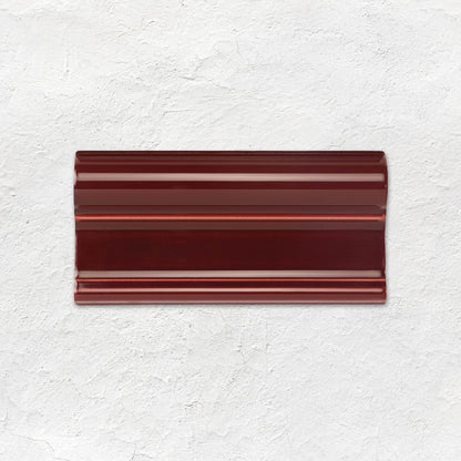 Burgundy Victoria Moulding Ceramic Wall Tile 152x75mm