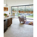 Buscot Limestone Etched short-length flagstones in a room setting