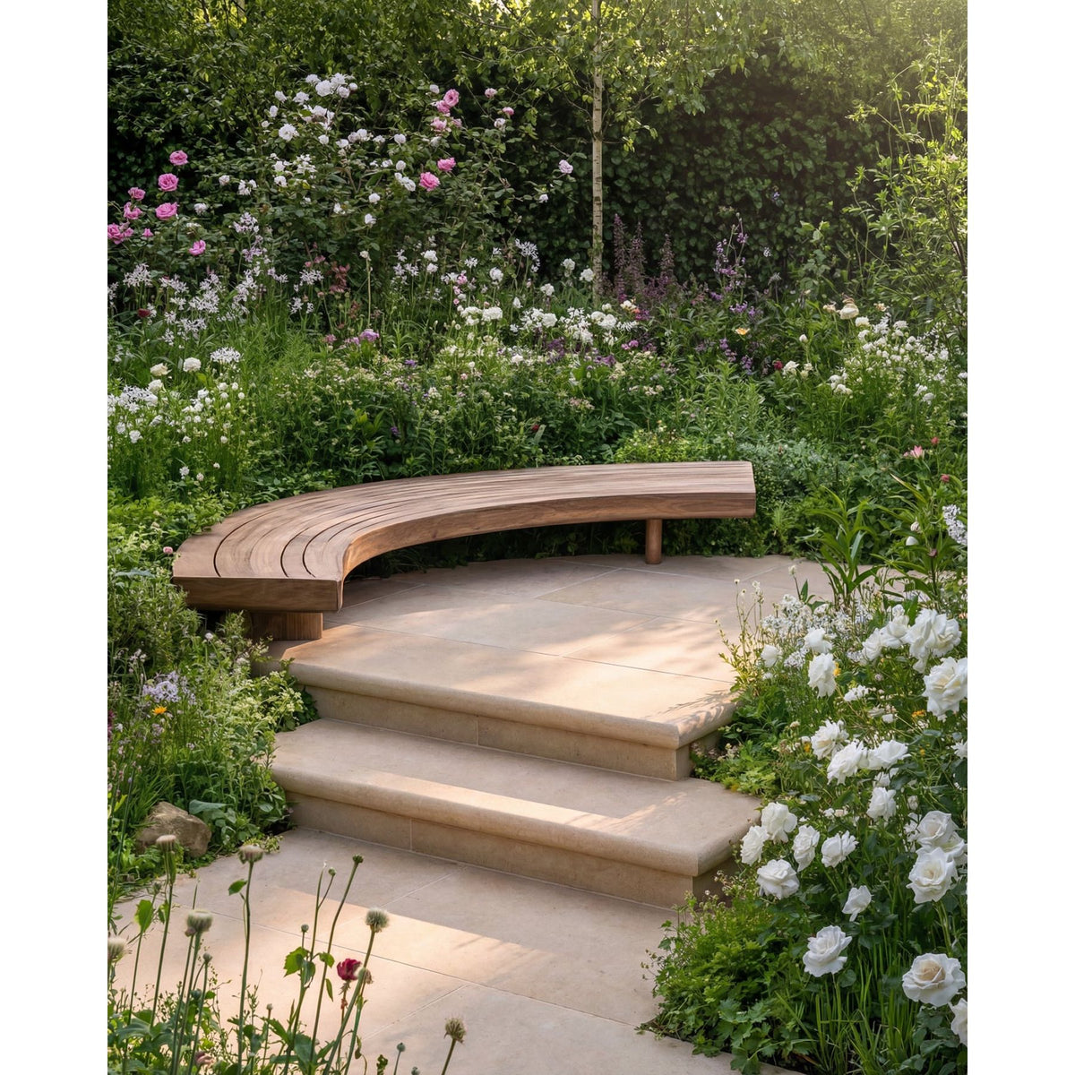 Buscot Limestone Tumbled & Etched Bullnose Coping 40x100cm - image 1