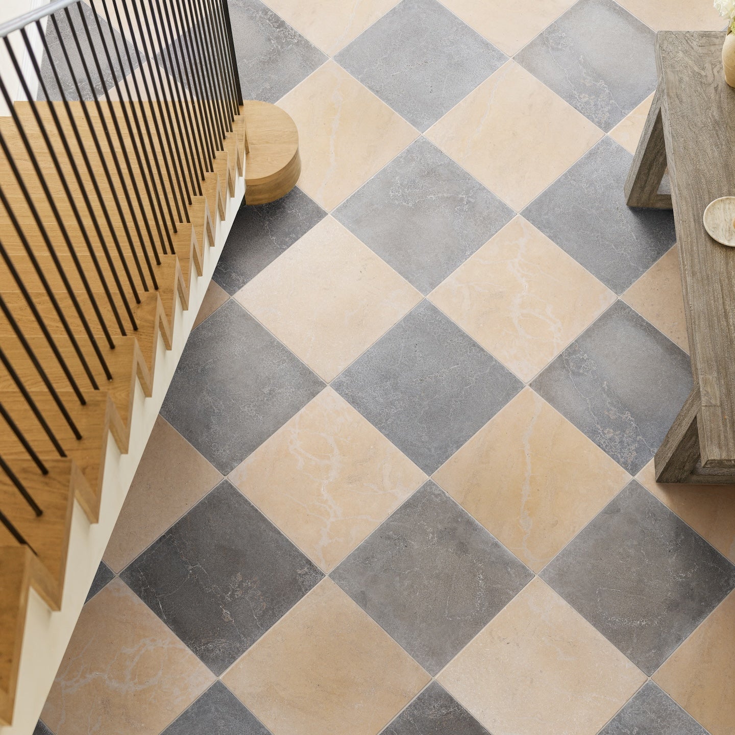 Hazlebury Limestone Tumbled & Etched Wall & Floor Tile 60x60cm