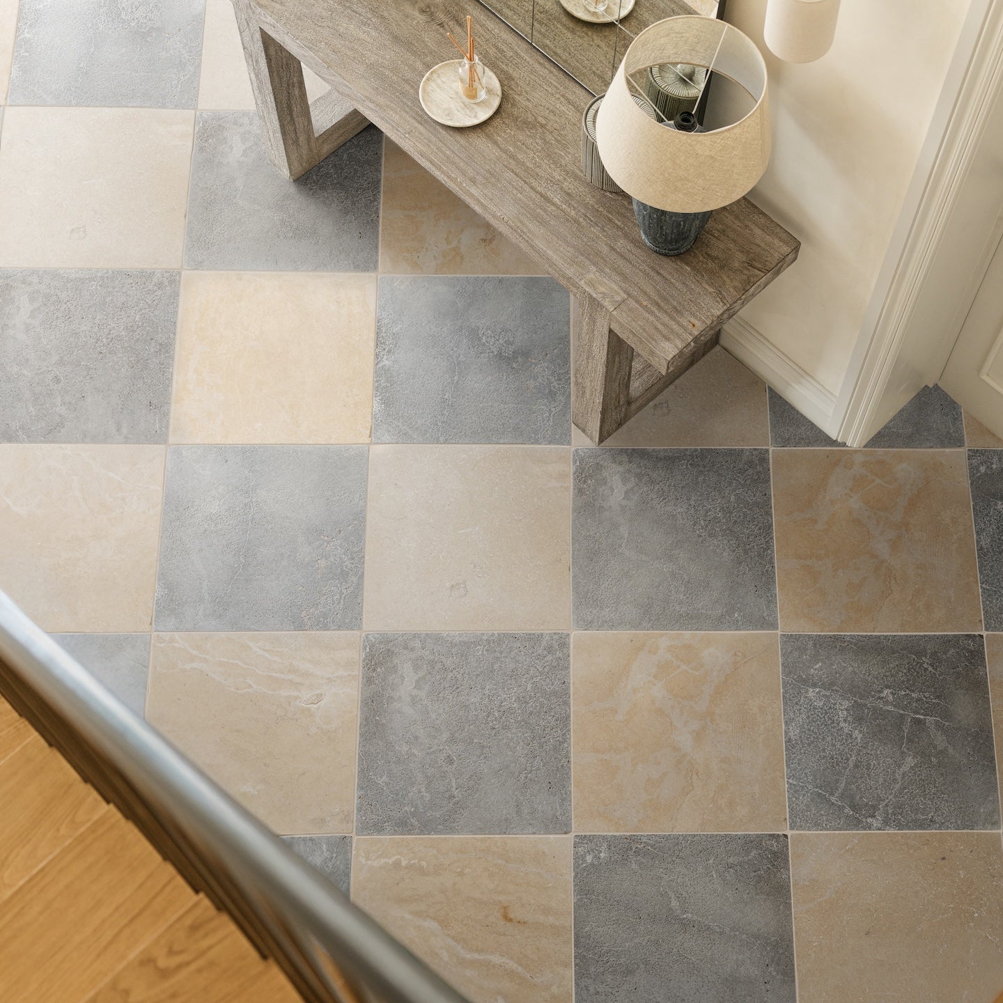 Hazlebury Limestone Tumbled & Etched Wall & Floor Tile 60x60cm