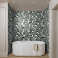 Byzantine Porcelain Palmette Sculpted sculpted porcelain tile