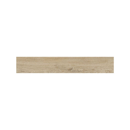 Cotswold Sycamore wood effect porcelain plank tile 20 x 120cm in pale timber tone