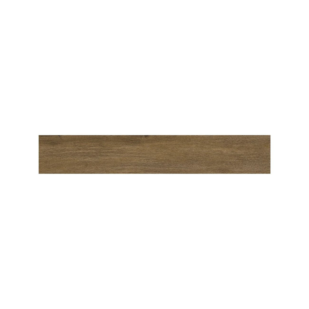 Cotswold Walnut wood effect porcelain plank tile 20 x 120cm in rich dark brown