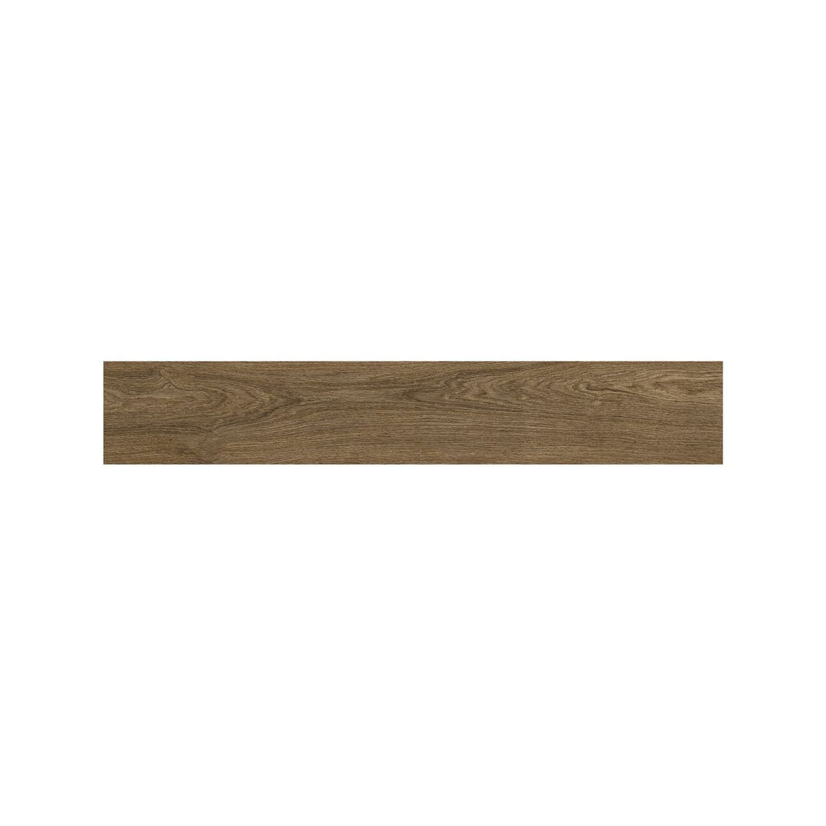 Cotswold Walnut porcelain plank flooring used in a bathroom over underfloor heating