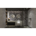Carrara White - Platinum Grey Honed Marble Hexagon Mosaic Tiles 48x48