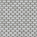 Carrara White Tumbled Marble Ellipse Mosaic Tiles