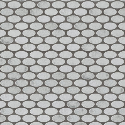 Carrara White Tumbled Marble Ellipse Mosaic Wall & Floor Tile - thumbnail 2