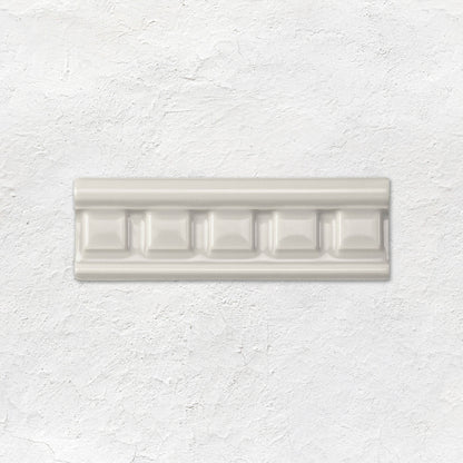 Chancel Grey Dentil Moulding Ceramic Wall Tile 152x50mm