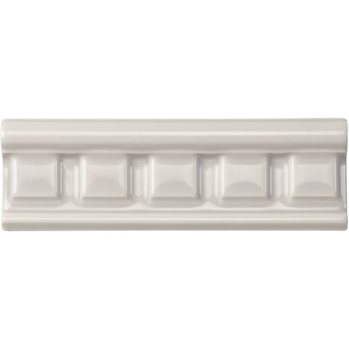 Chancel Grey Dentil Moulding Ceramic Wall Tile 152x50mm - Gloss