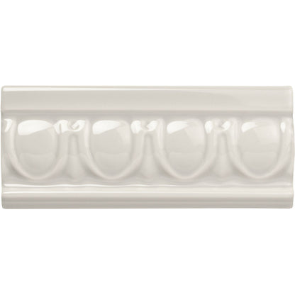 Chancel Grey Egg & Dart Moulding Ceramic Wall Tile 152x65mm